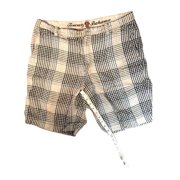 Tommy Bahama linen silk blend plaid flat front shorts - Picture 7 of 8